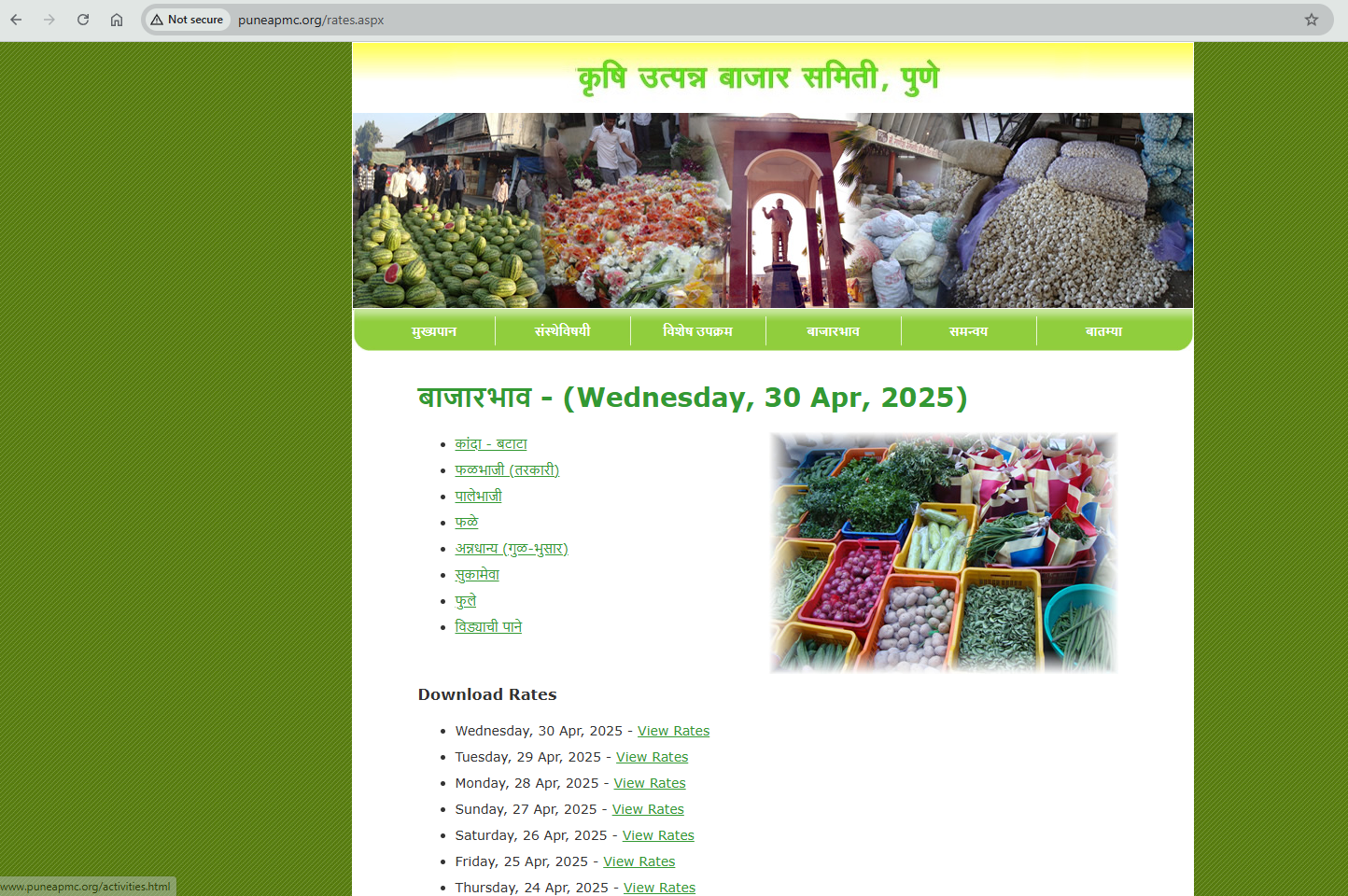 Farmer Market Prices
