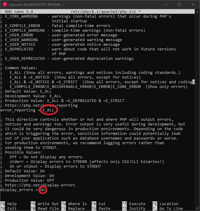 PHP Errors - change values