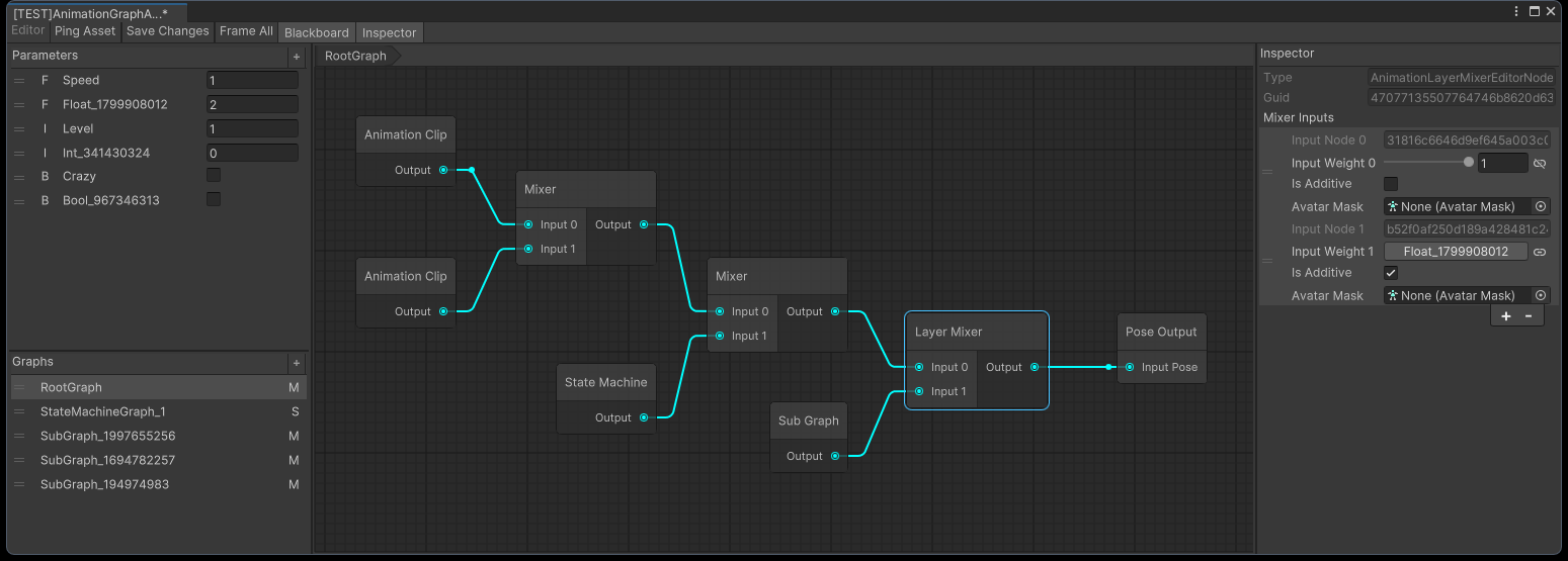 Animation Mixer Graph Example