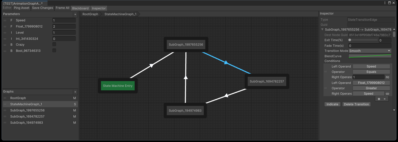 Animation State Machine Graph Example