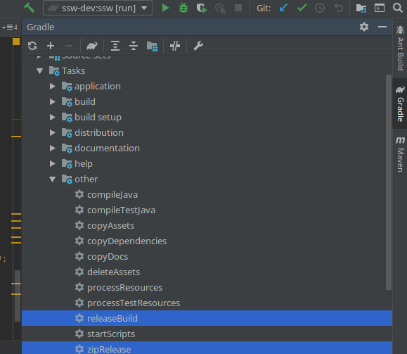 IDEA Gradle Build Tasks