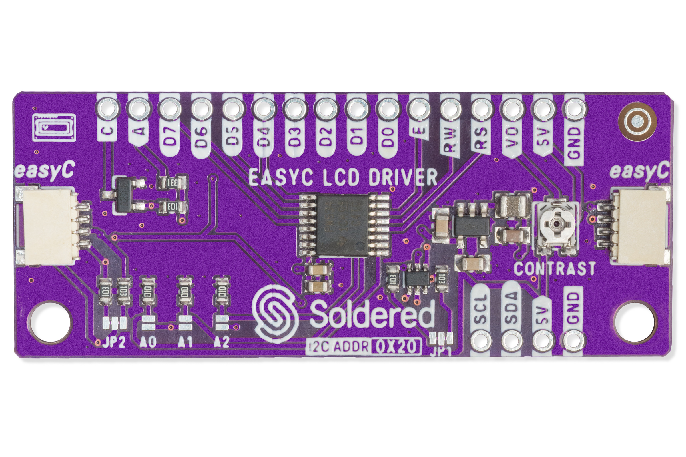 I2C-LCD-driver board hardware design, from the project README