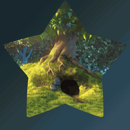 Shape-morph clips on Android — a running video clipped by a mask that animates between a circle, a diamond, a triangle and a star lasso, the dark stage revealing the morphing silhouette at the corners