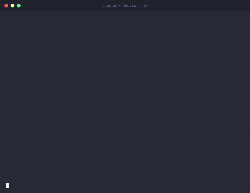 doctor fix demo — applying fixes