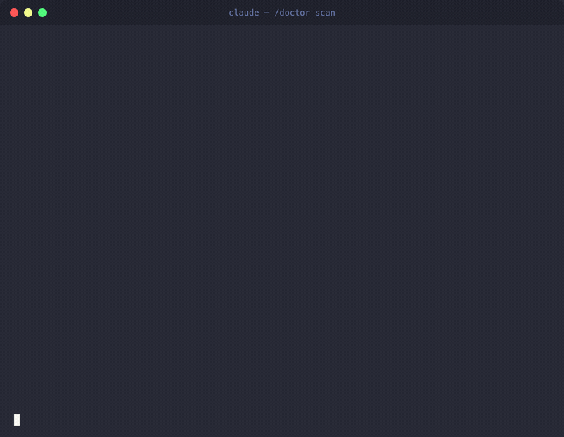 doctor scan demo — diagnosing project health