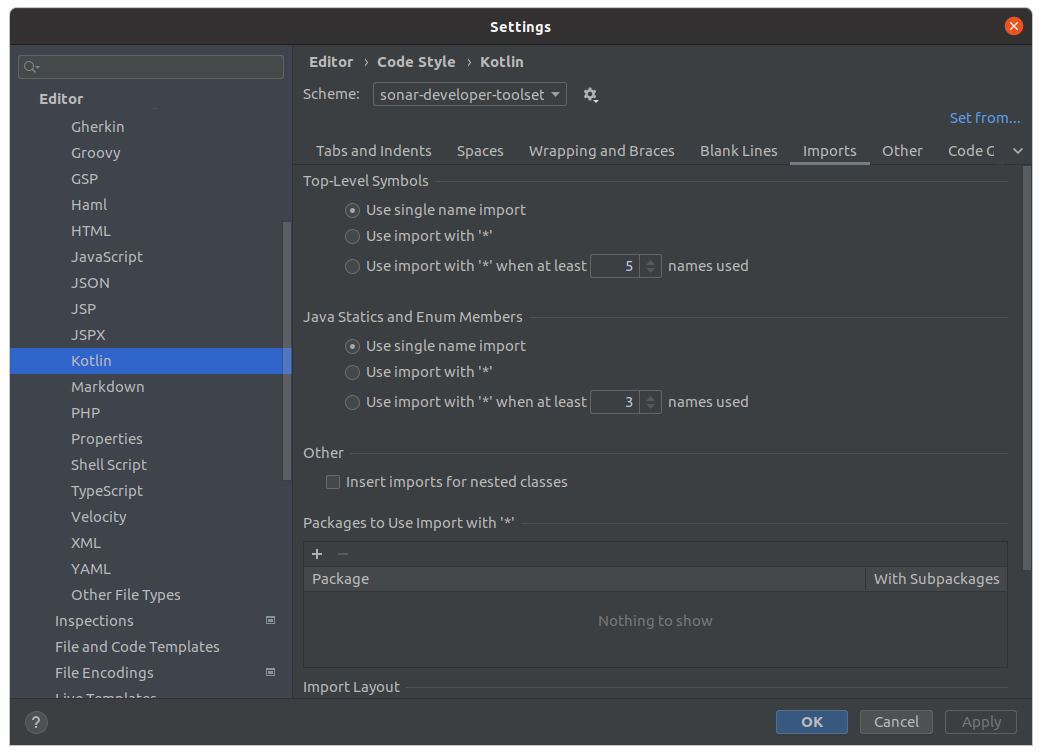 Kotlin imports