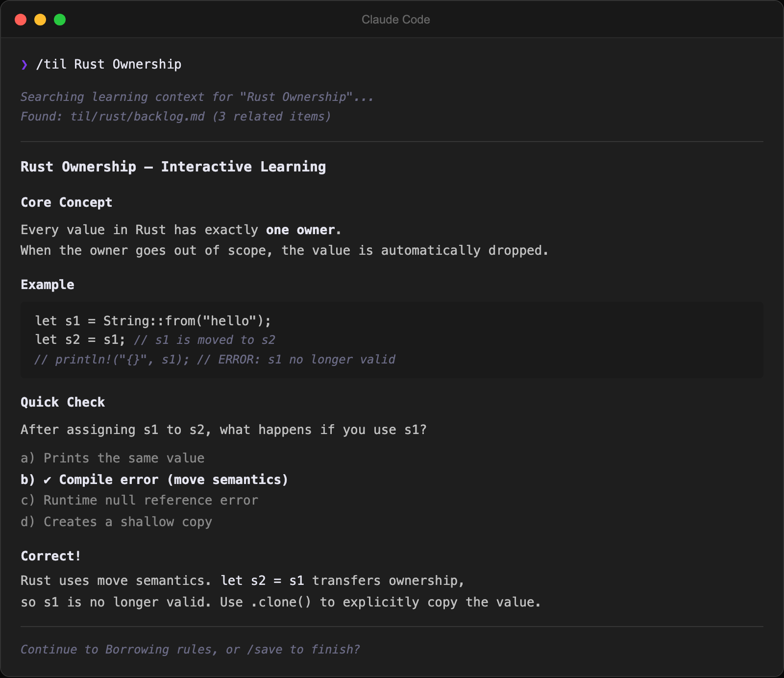Oh My TIL — Terminal + TIL note