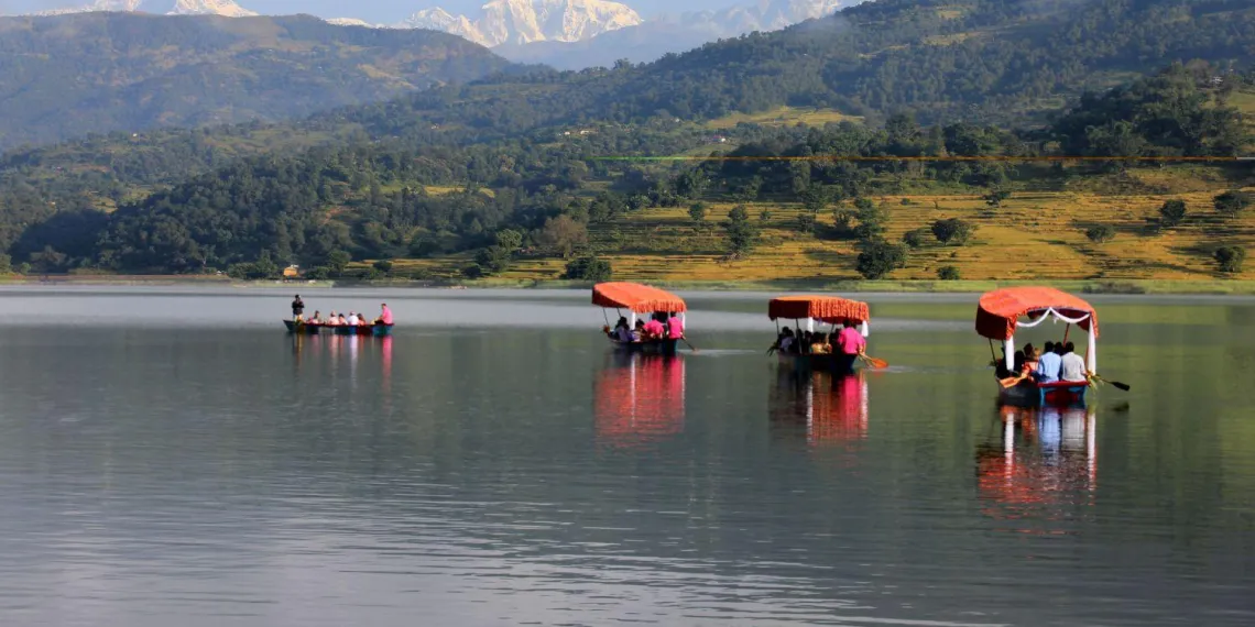 Boating on Begnas Lake 1