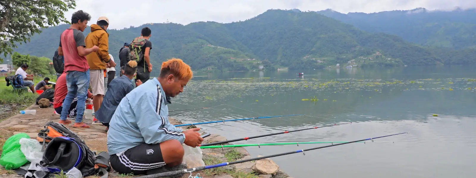 Fishing at Begnas Lake