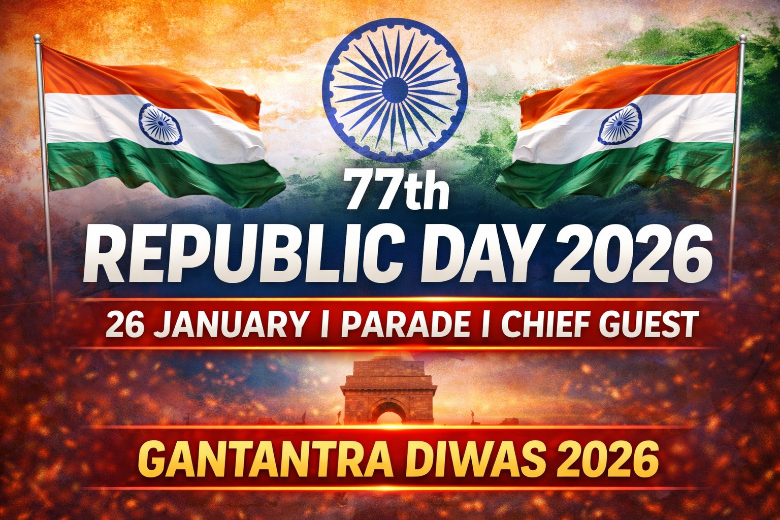 New Year 2026 Celebration with fireworks and clock