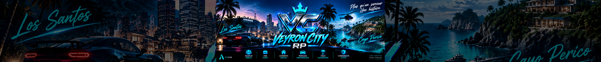 Veyron City RP ▬↭🡺 #SERVEUR↭FUN 🡸↭▬ 💜