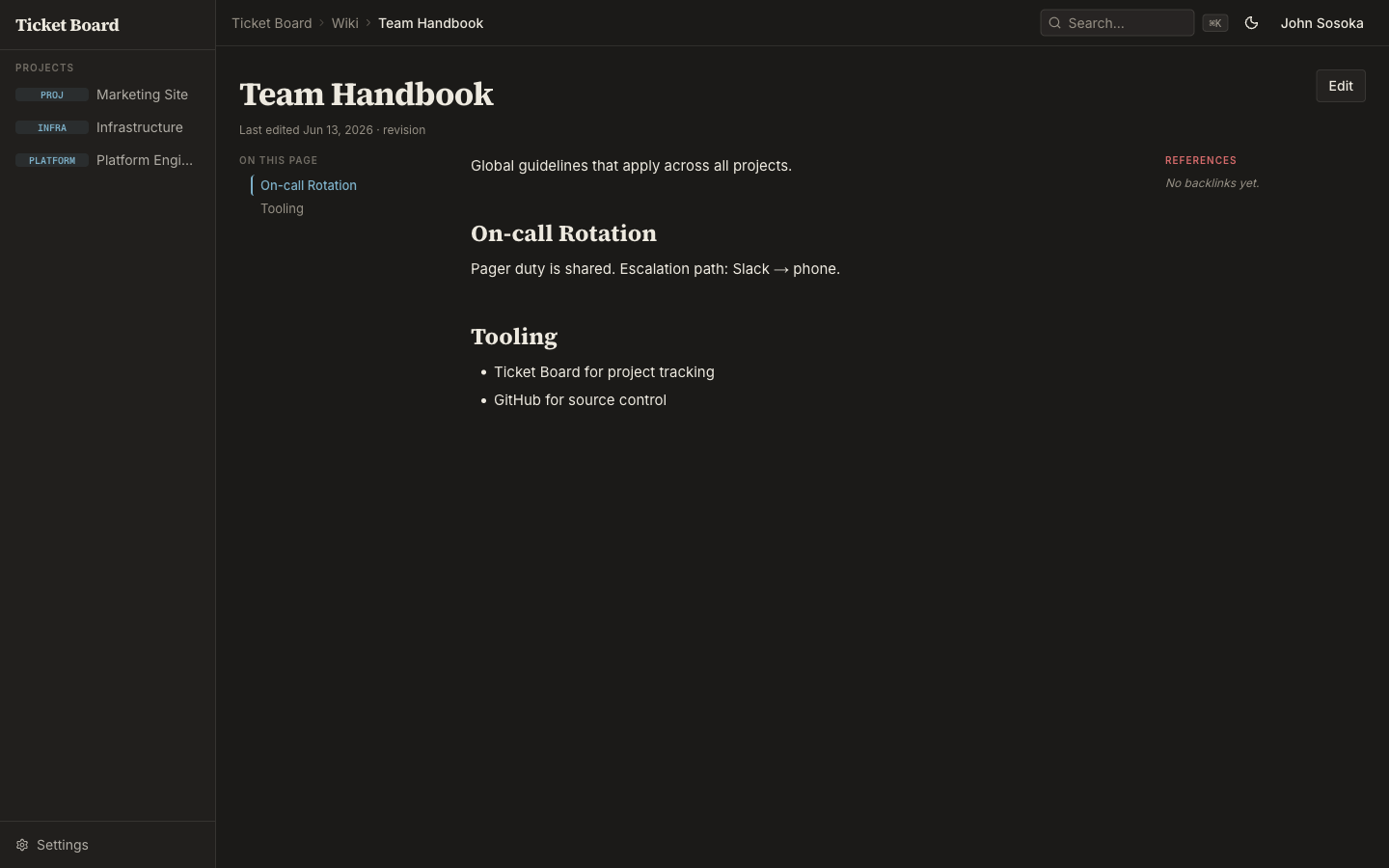 Wiki page view