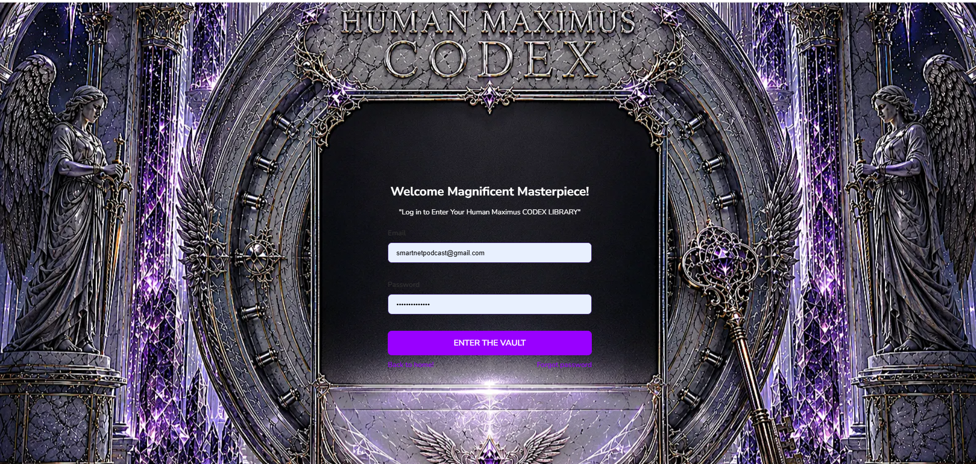 Human Maximus Codex member login and library
