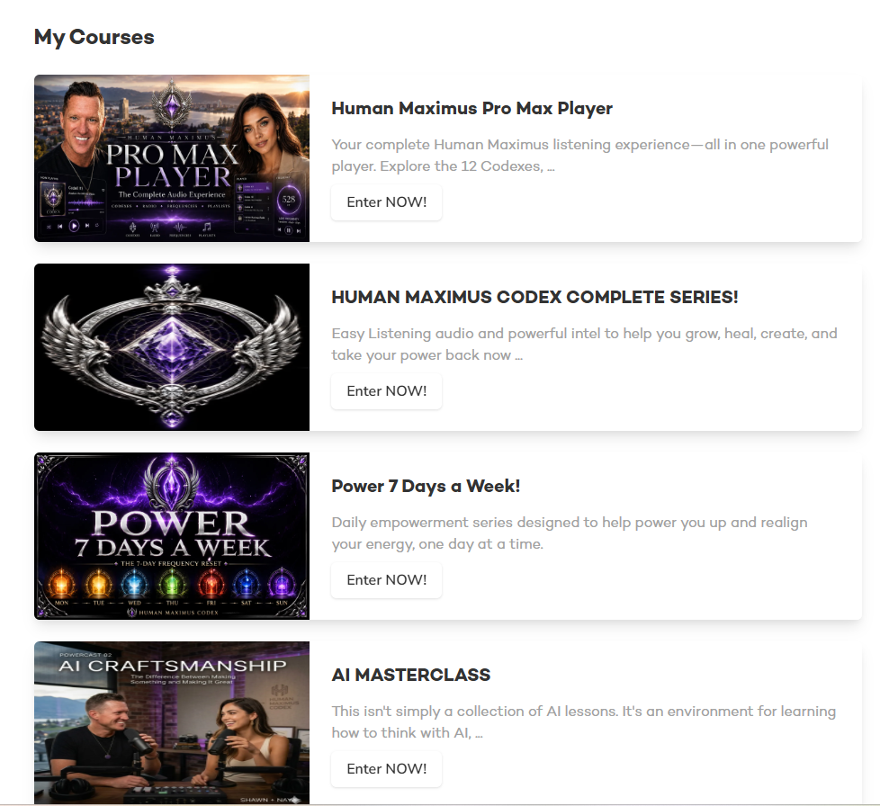 Member navigation and Human Maximus ecosystem