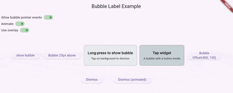 Bubble label example GIF