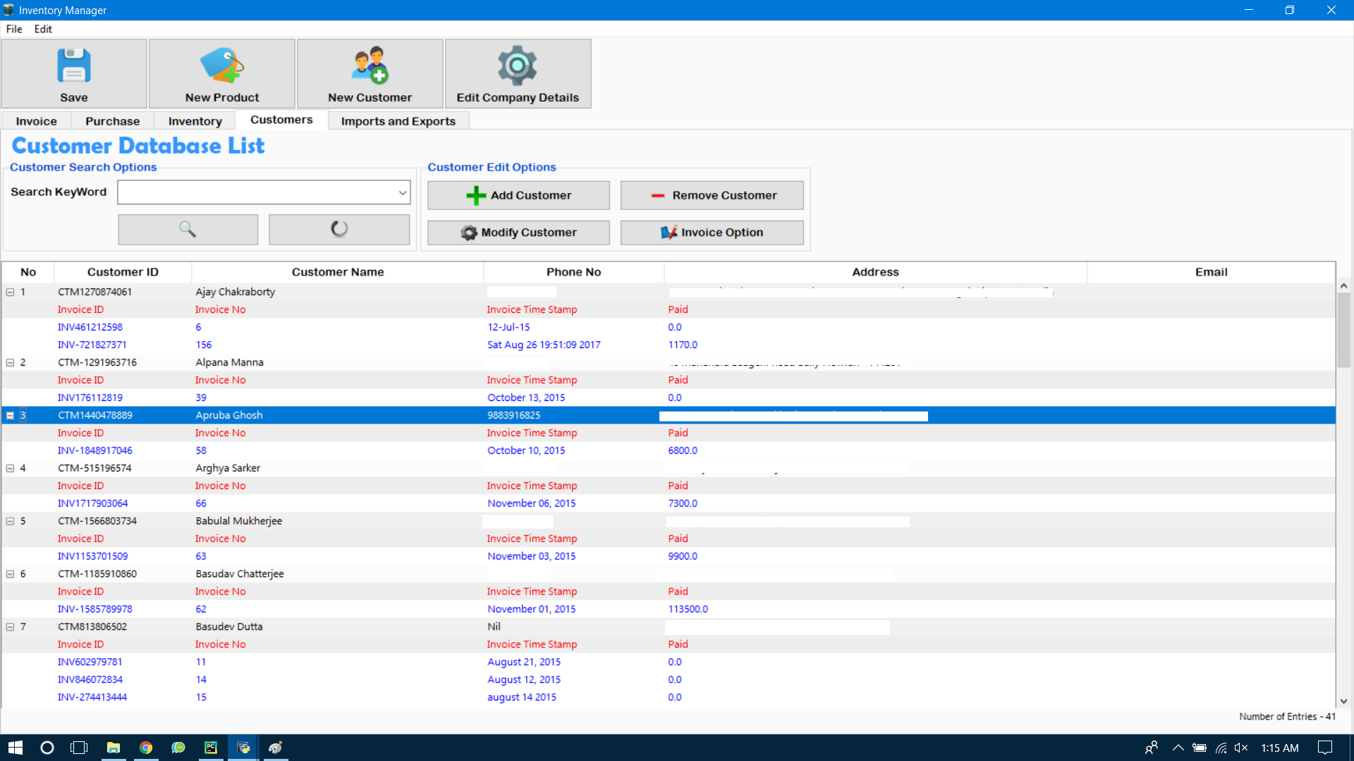 Customer Page