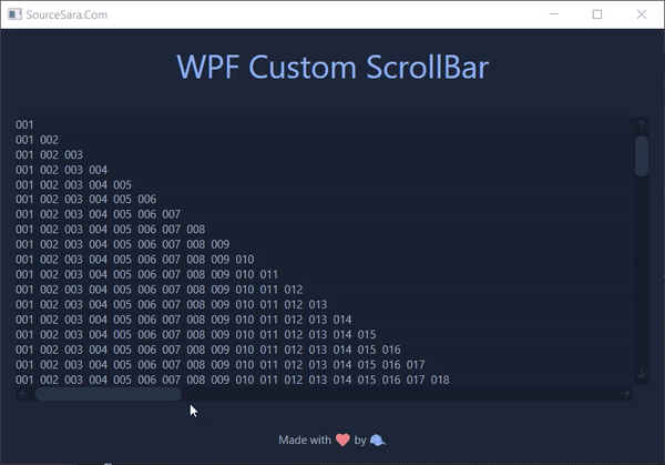 WPF Custom ScrollBar