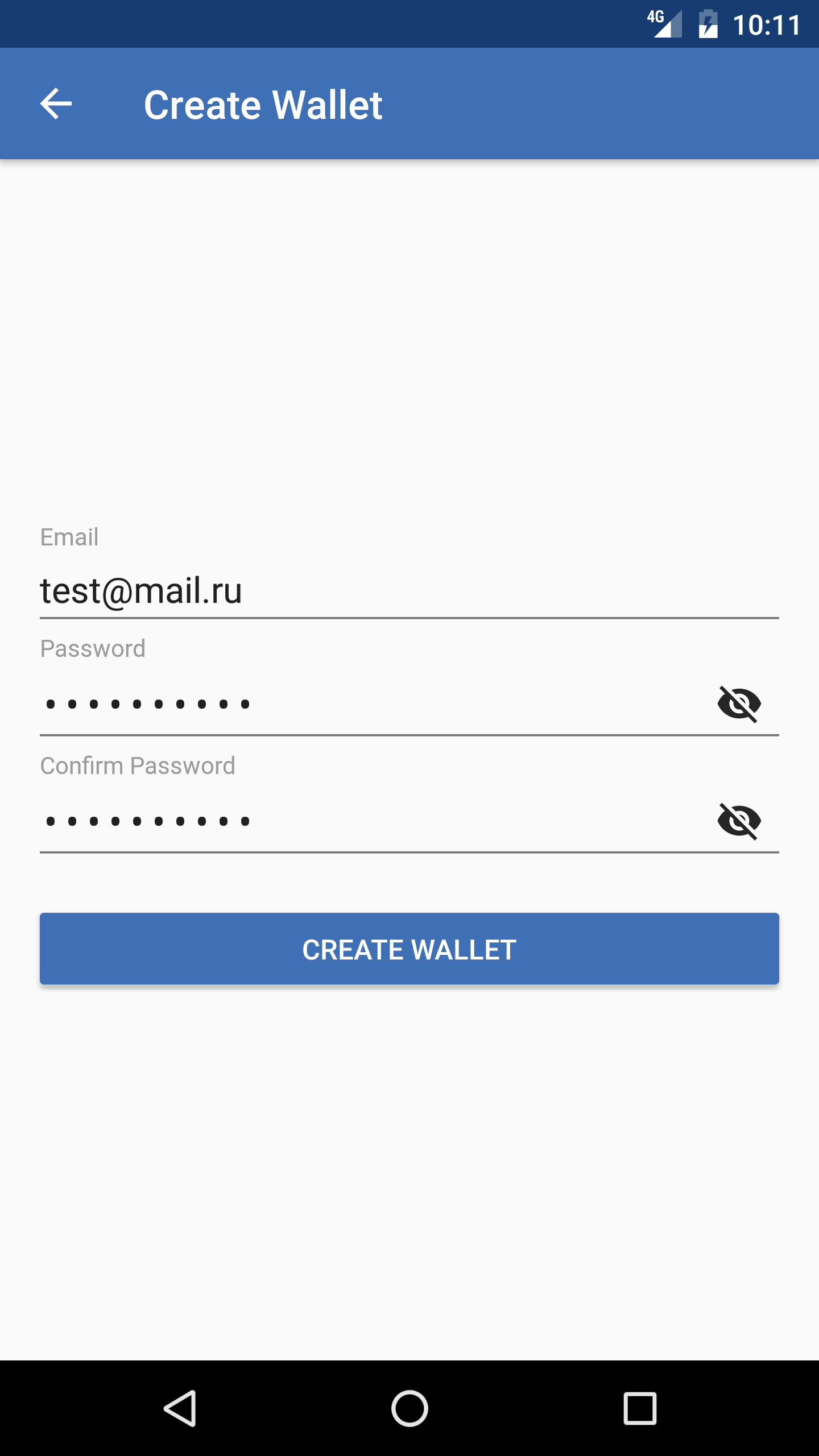 Create Wallet