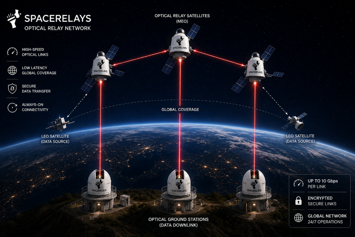 Inter satellite optical communication link