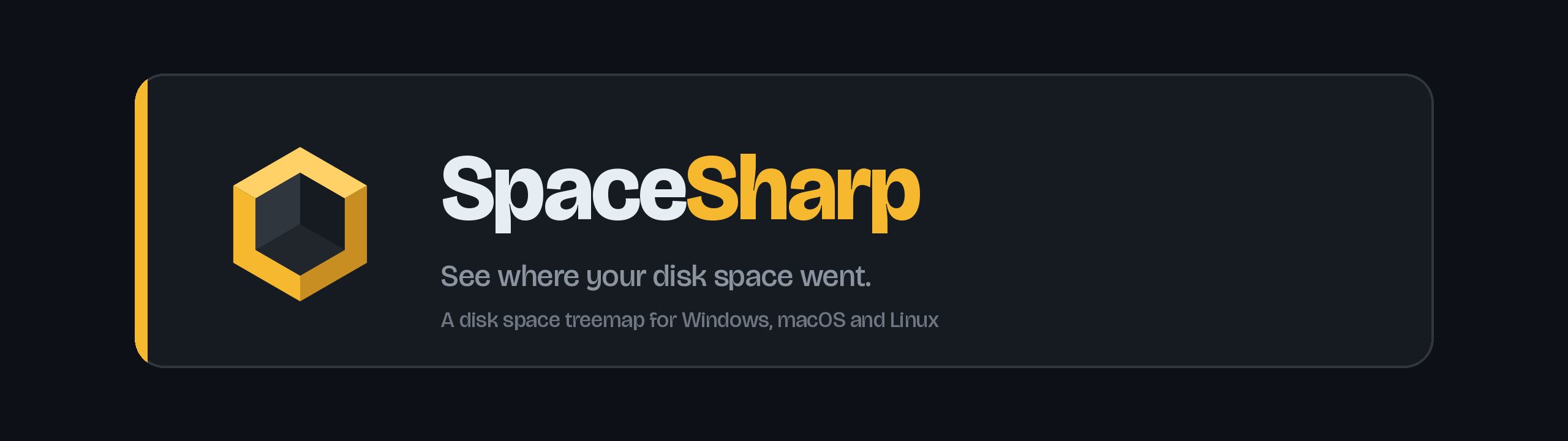 SpaceSharp: see where your disk space went