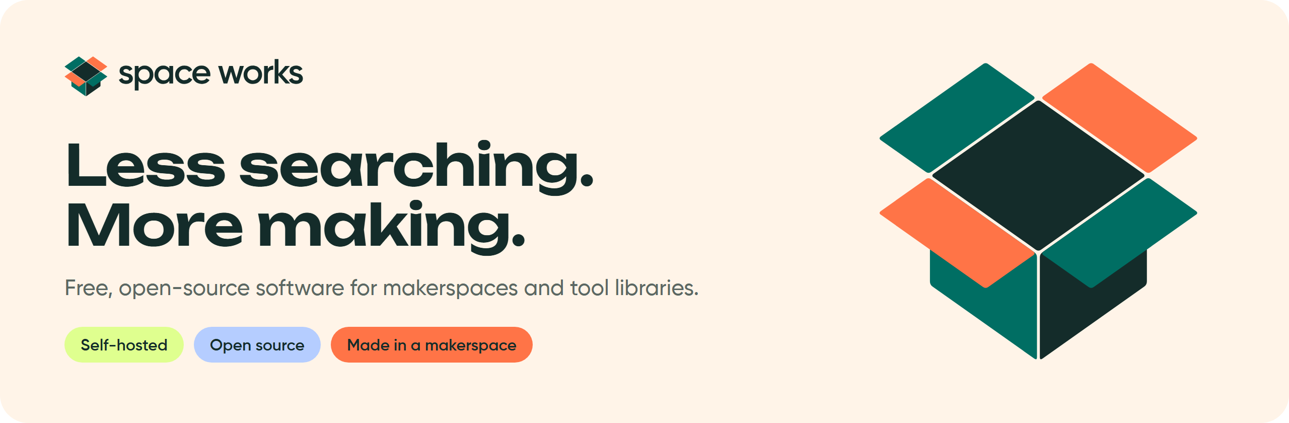 Space Works — Less searching. More making. Open-source software for makerspaces and communities.