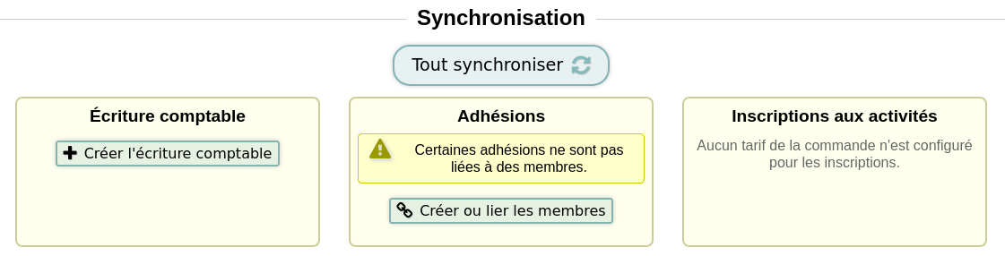 Order sync