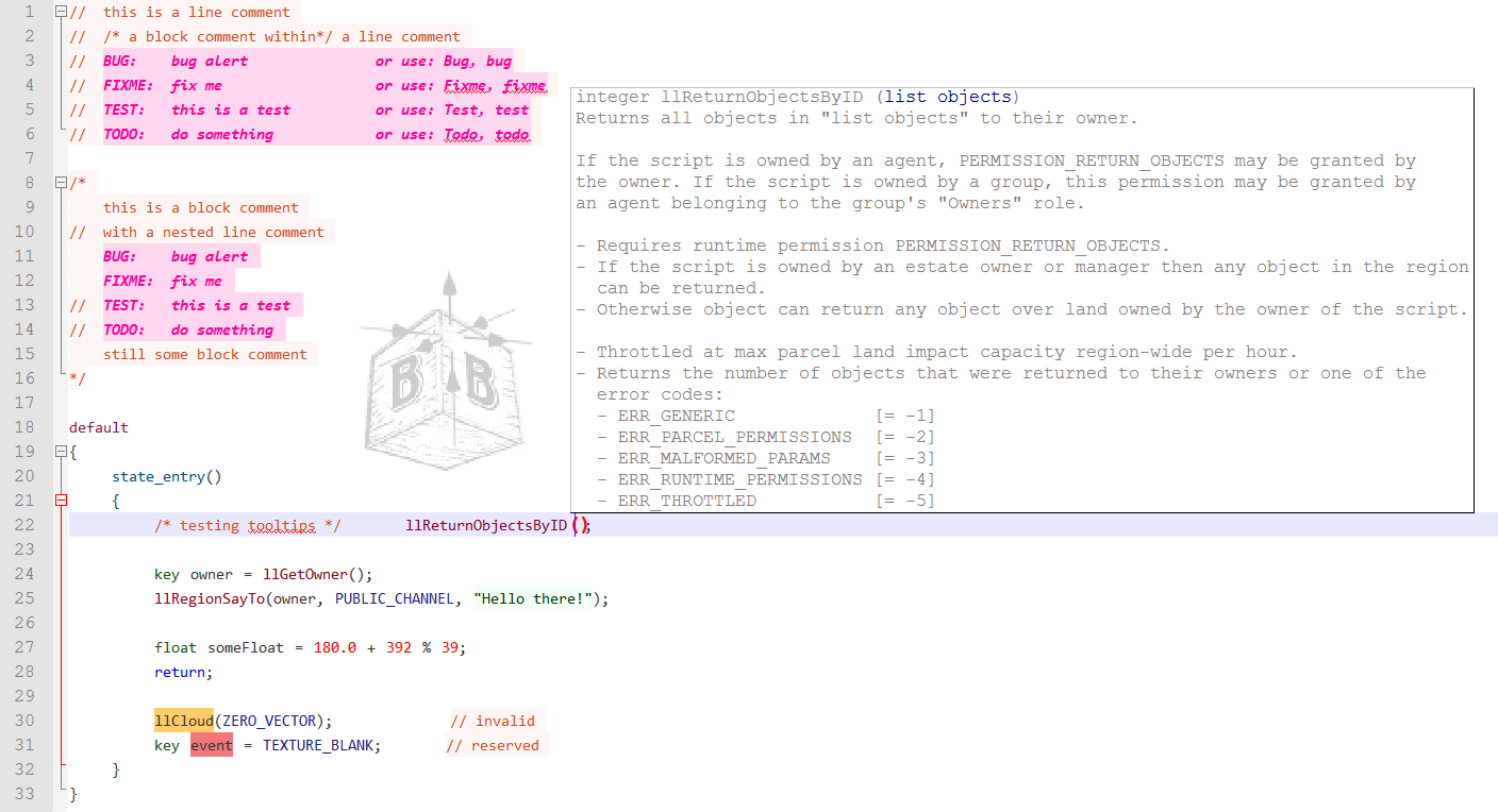 LSL Syntax