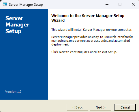 Screenshot: Installer Page 1 - Initial