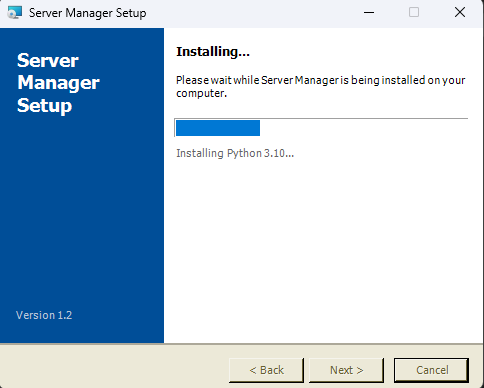 Screenshot: Installer Page 5.1 — Python Installation