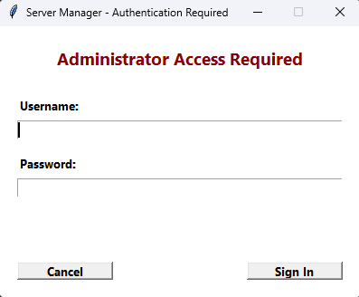 Screenshot: Main Dashboard Sign in — showing login page