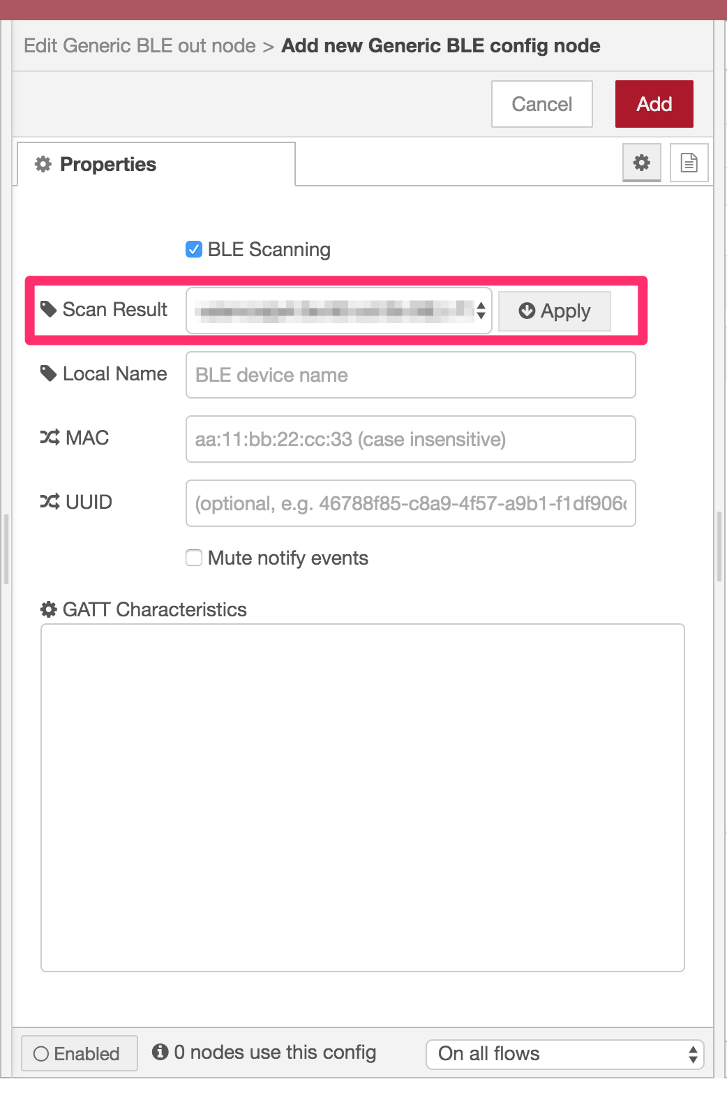 ble config node