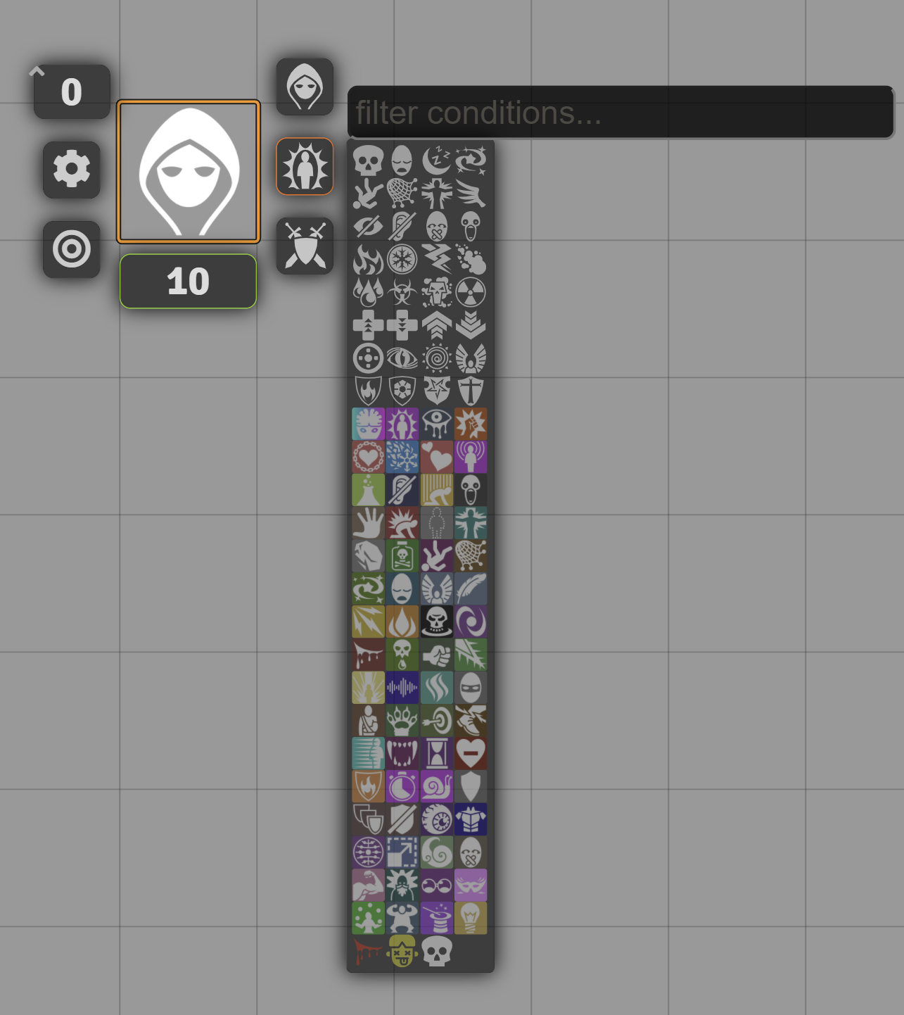 Quick Status Select with the status search field empty