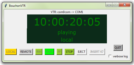 Serial VTR emulator