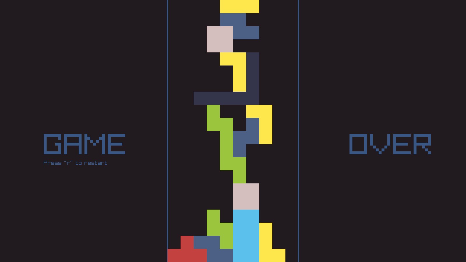 Picture of Tetris Game Over Screen