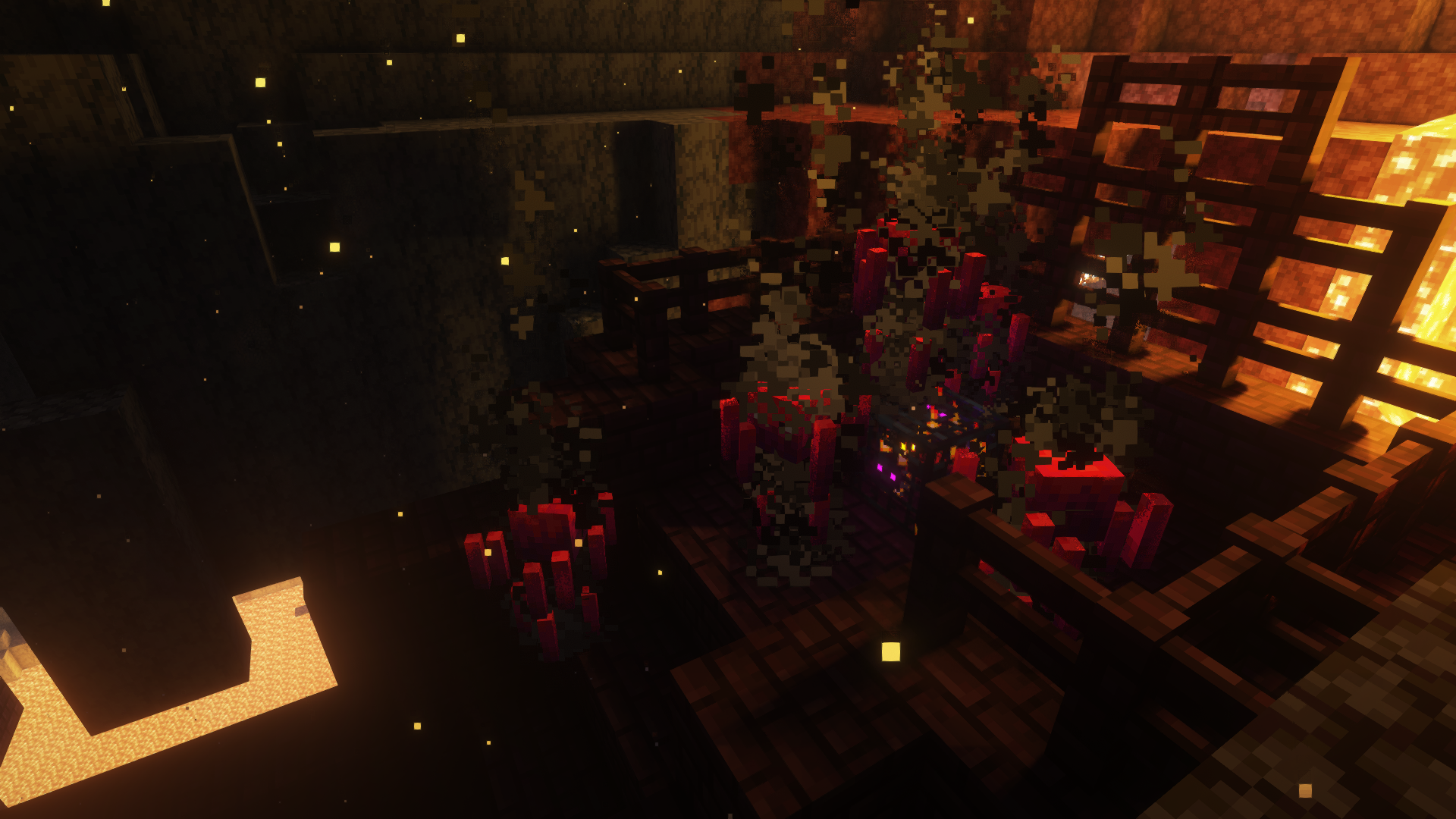 A Blast Blaze charging up in the Nether.