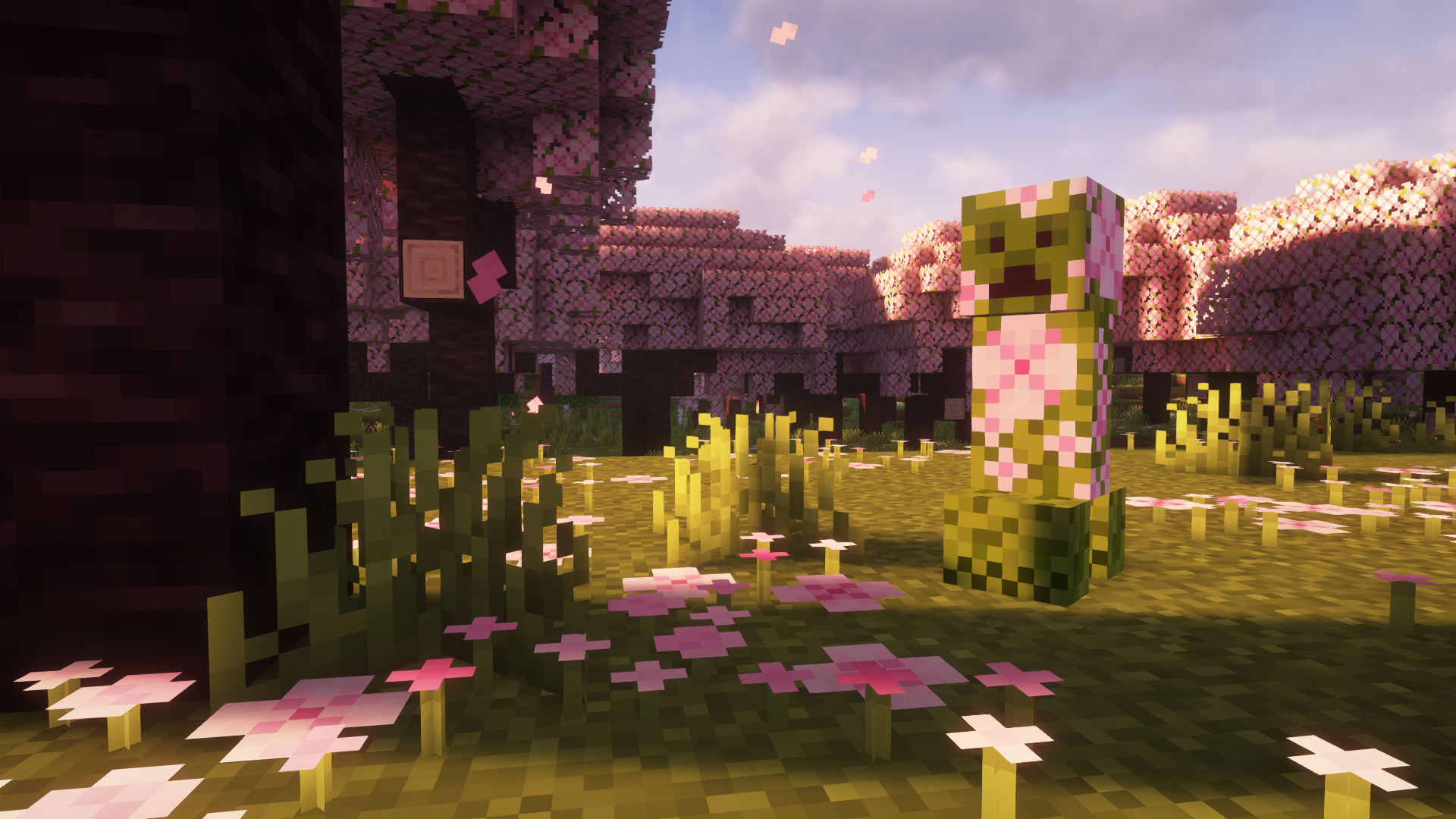 A Blossom Creeper in a cherry grove.