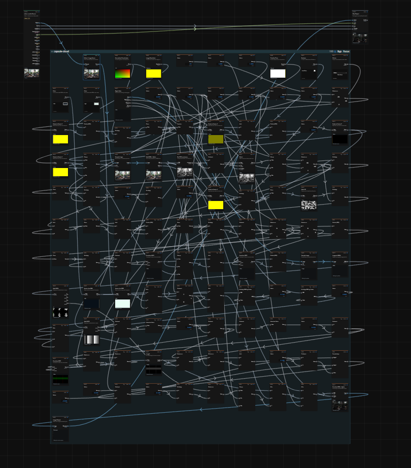 Large connected node graph