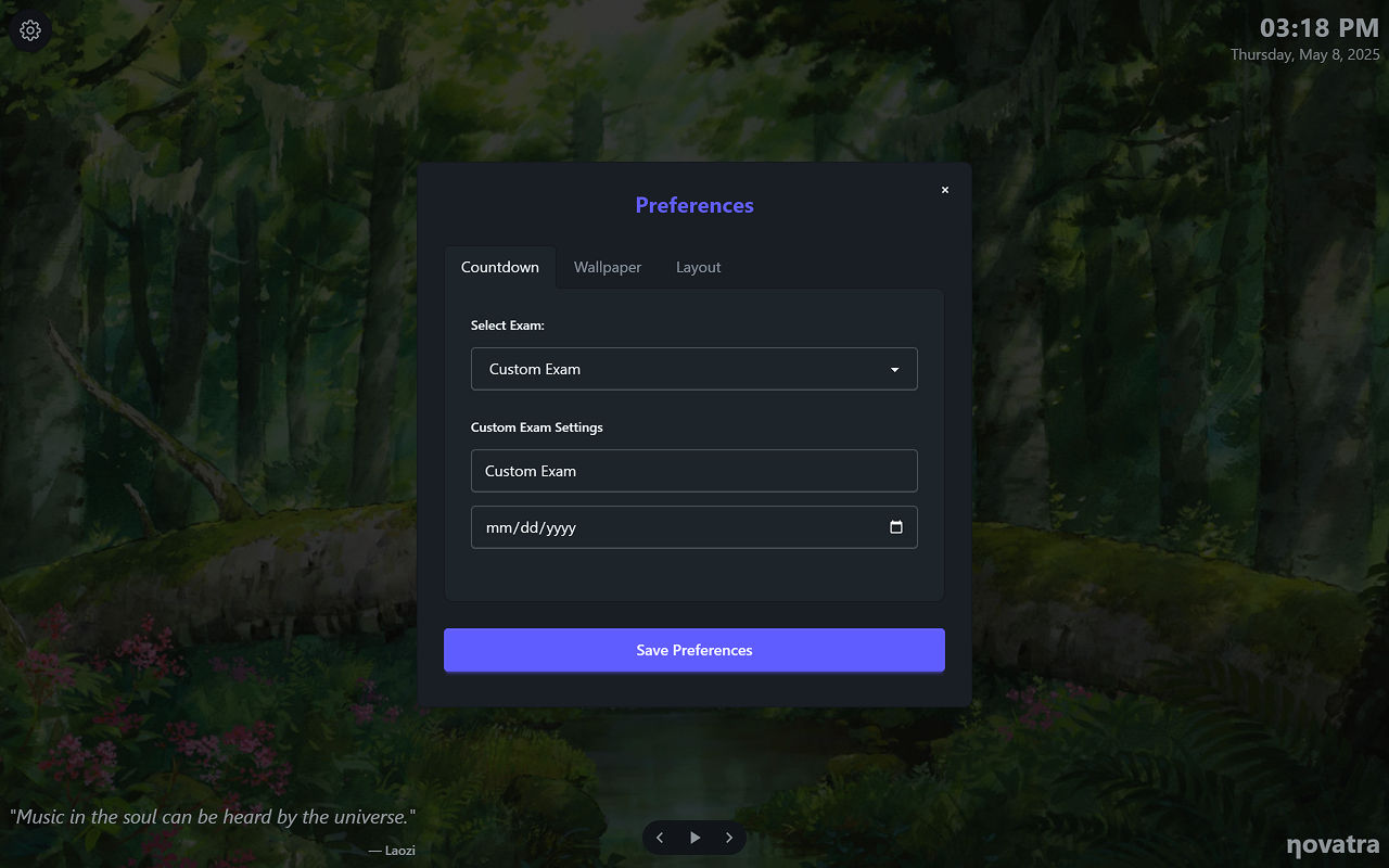 Custom wallpaper options
