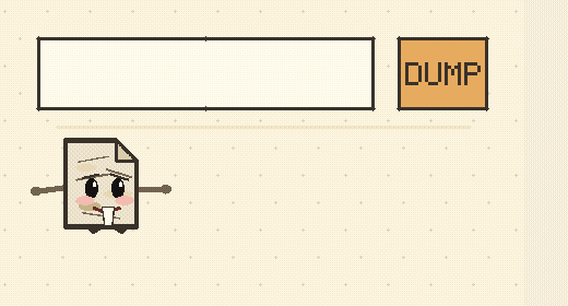Dumpy animation: Dump it. No matter the load. Dumpy takes the pressure off.