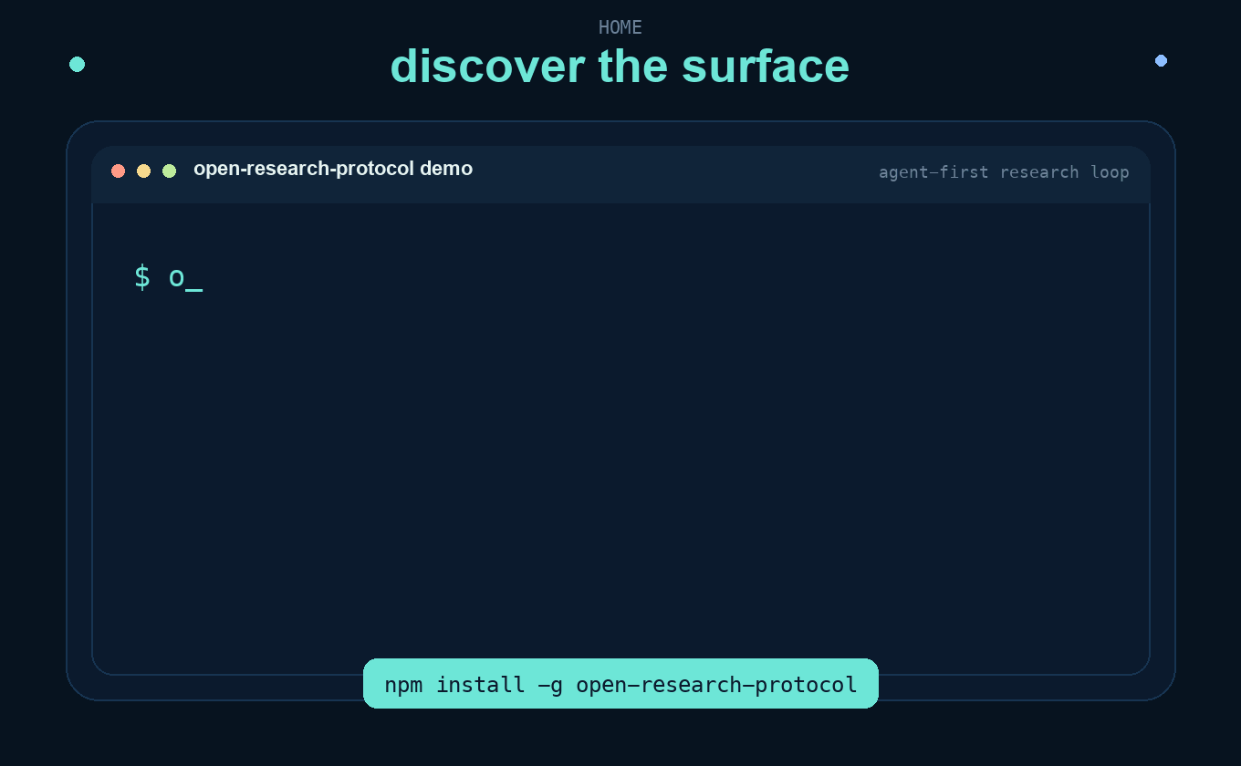 open-research-protocol terminal demo