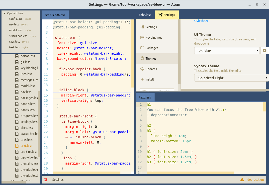 VS-Blue-UI with Solaris syntax theme