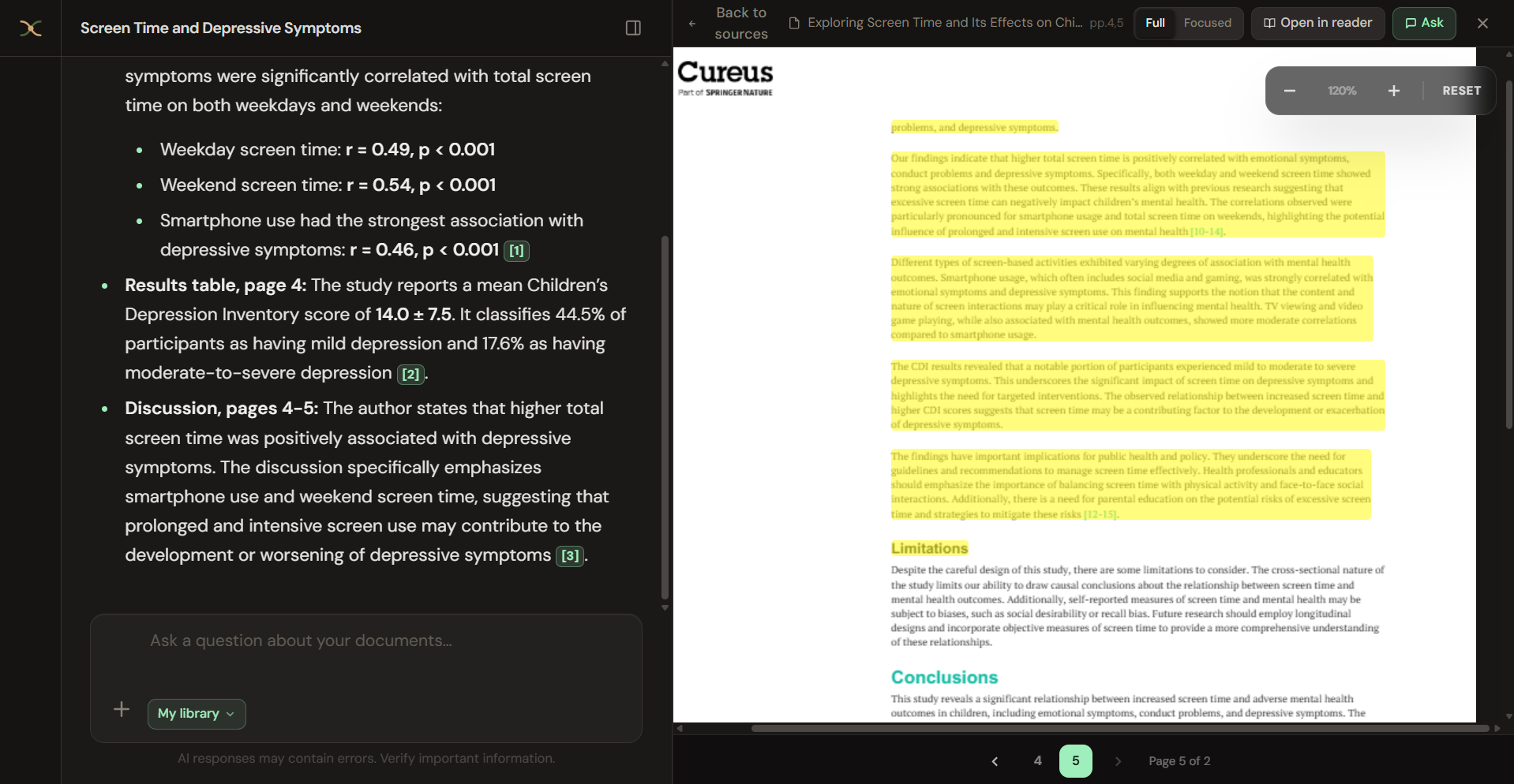 Full on-PDF highlights from a cited passage