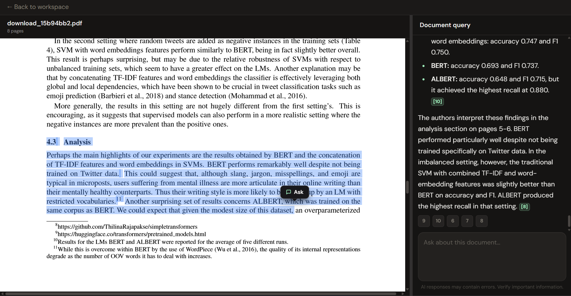 Reader mode