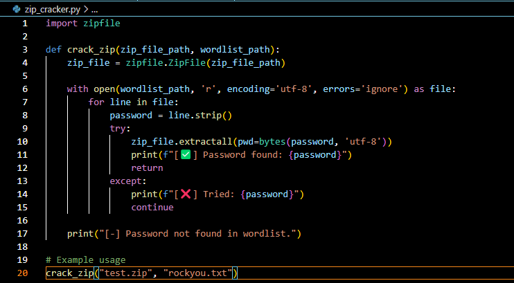ZIP file cracker