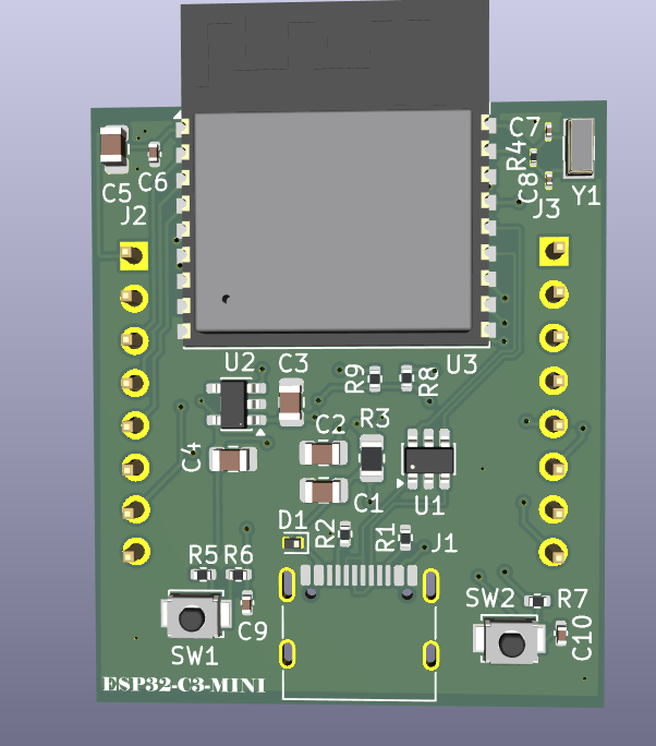 Esp32-c3-wroom02-development board, from the project README