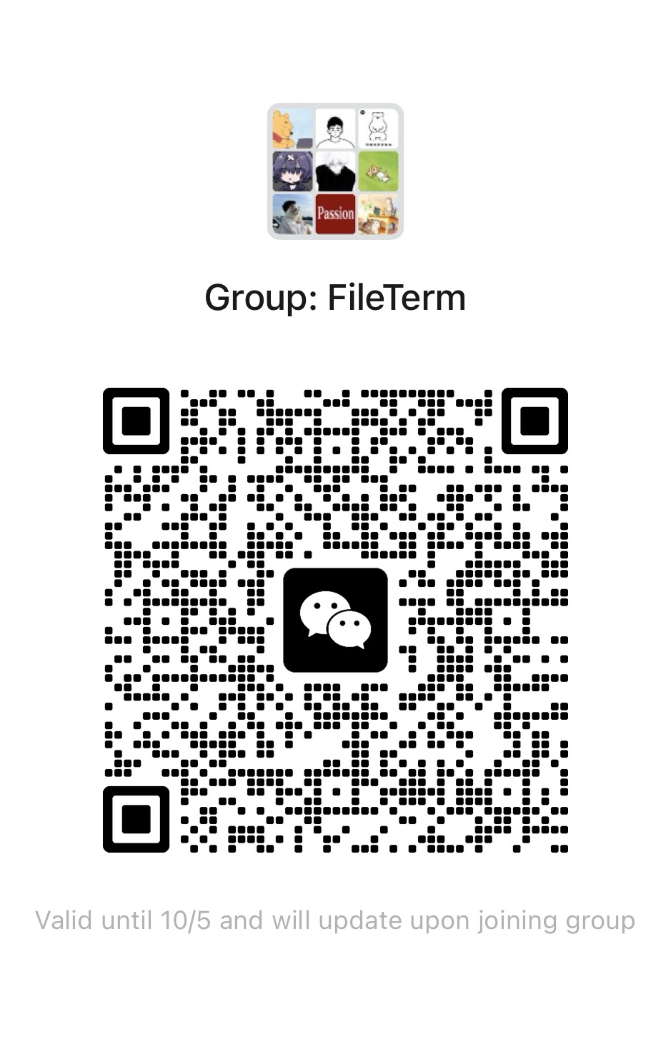 FileTerm WeChat community QR code