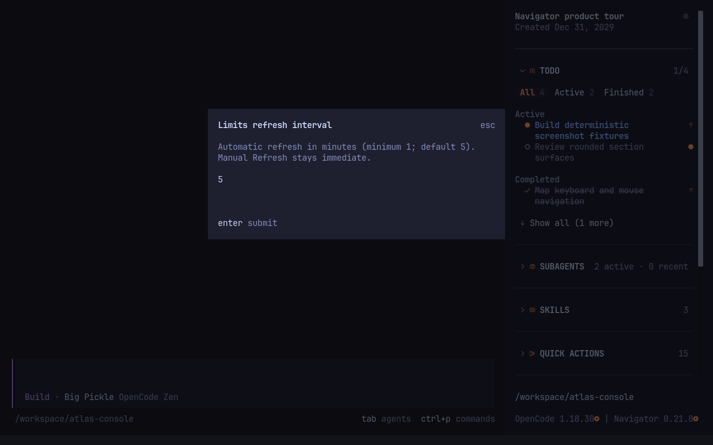 Scoped Limits refresh interval setting