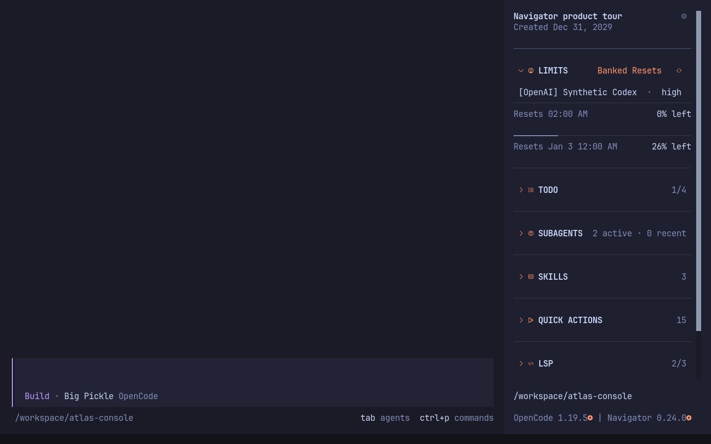 Codex quota windows and reset times