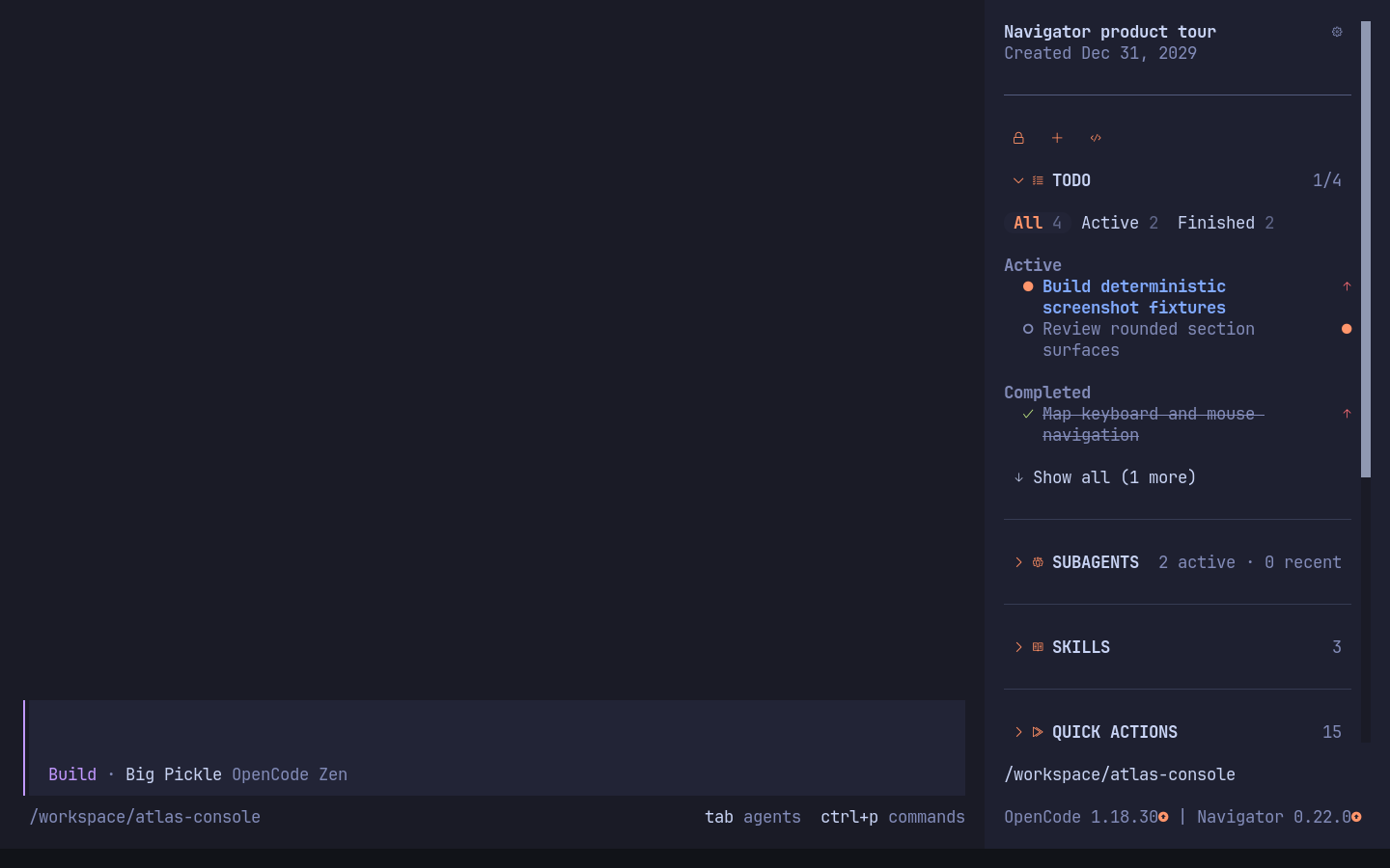Pinned Action and Skill toolbar