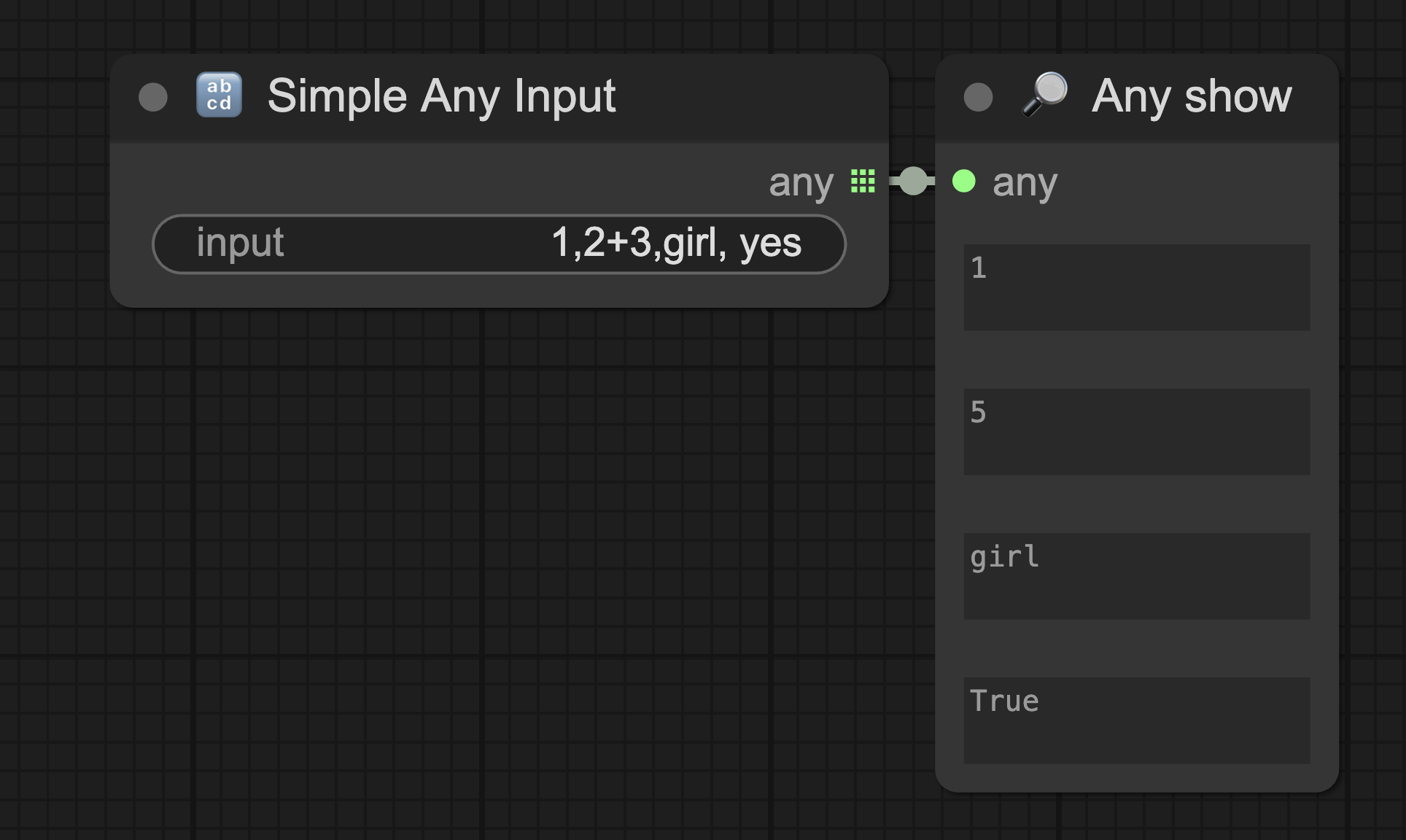Any Input Type Nodes